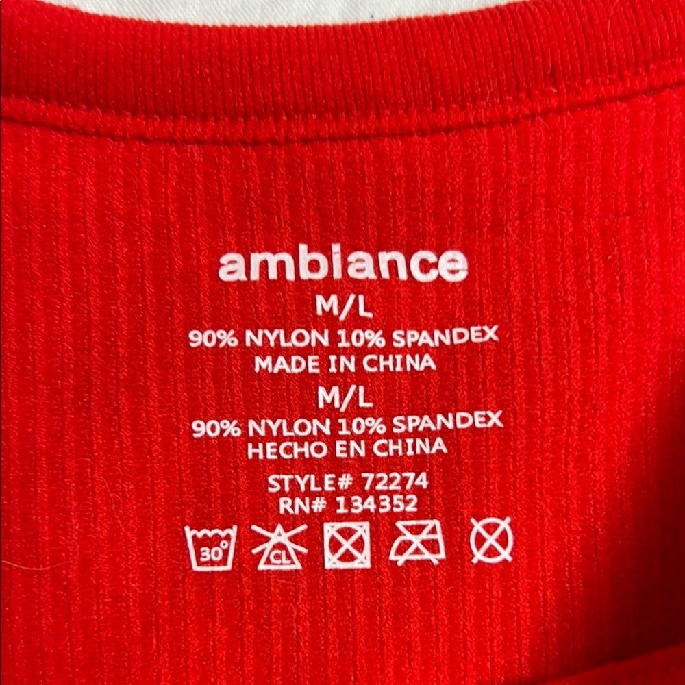 Ambiance Red Fitted Crop Tank Top - Picture 4 of 4